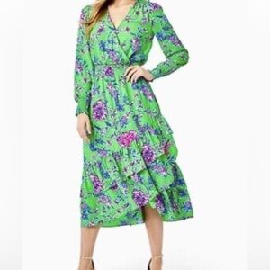 Lilly Pulitzer Cristiana Stretch Midi Dress, Gecko Green Brewsters
